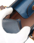 Pre-Loved Diana Bamboo Tote Leather Mini with Gold Hardware, Blue