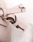 Pre-Loved Boston Bag Handbag Guccissima Leather Mini with Gold Hardware, Light Pink