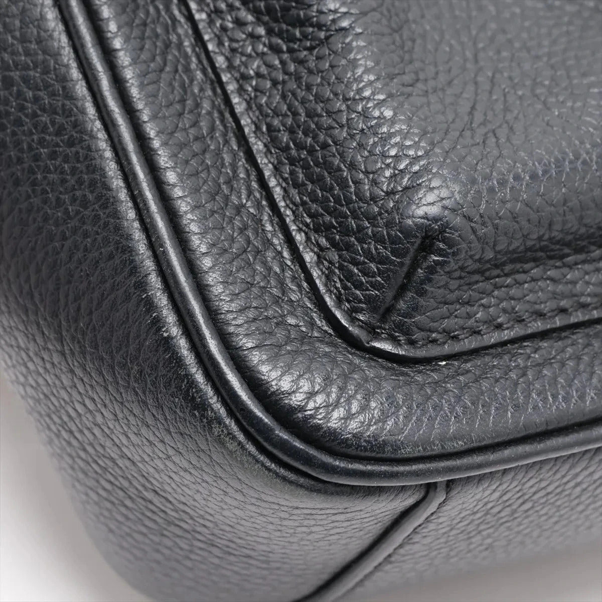 Pre-Loved Hit the Road Crossbody Bag Leather with Silver Hardware, Black