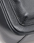 Pre-Loved Hit the Road Crossbody Bag Leather with Silver Hardware, Black