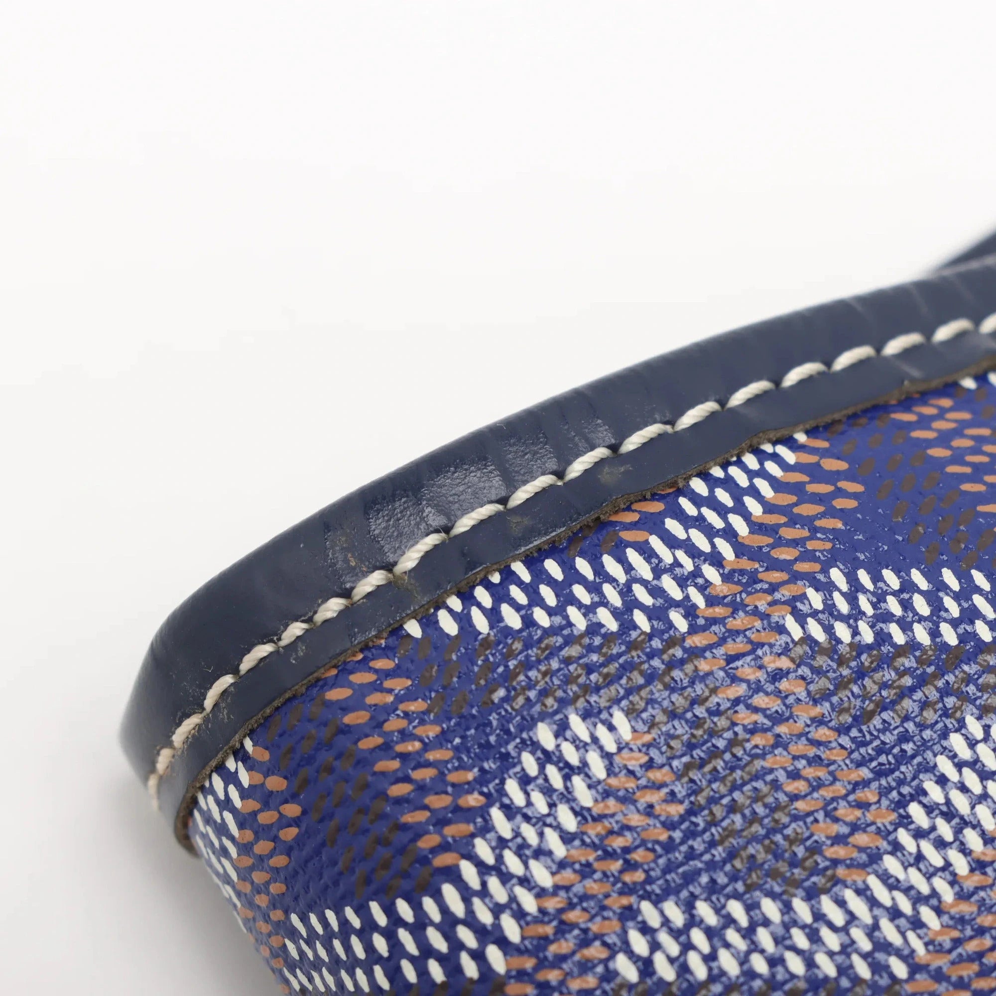 Pre-Loved Saint Louis Tote Goyardine Coated Canvas PM, Navy Blue