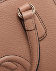 Pre-Loved Soho Tote Leather Small with Gold Hardware, Beige