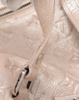 Pre-Loved Shimmer Comète Shoulder Bag Monogram Leather with Silver Hardware, Pink