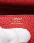 Pre-Loved Kelly Retourne Handbag Leather 32 with Gold Hardware, Red