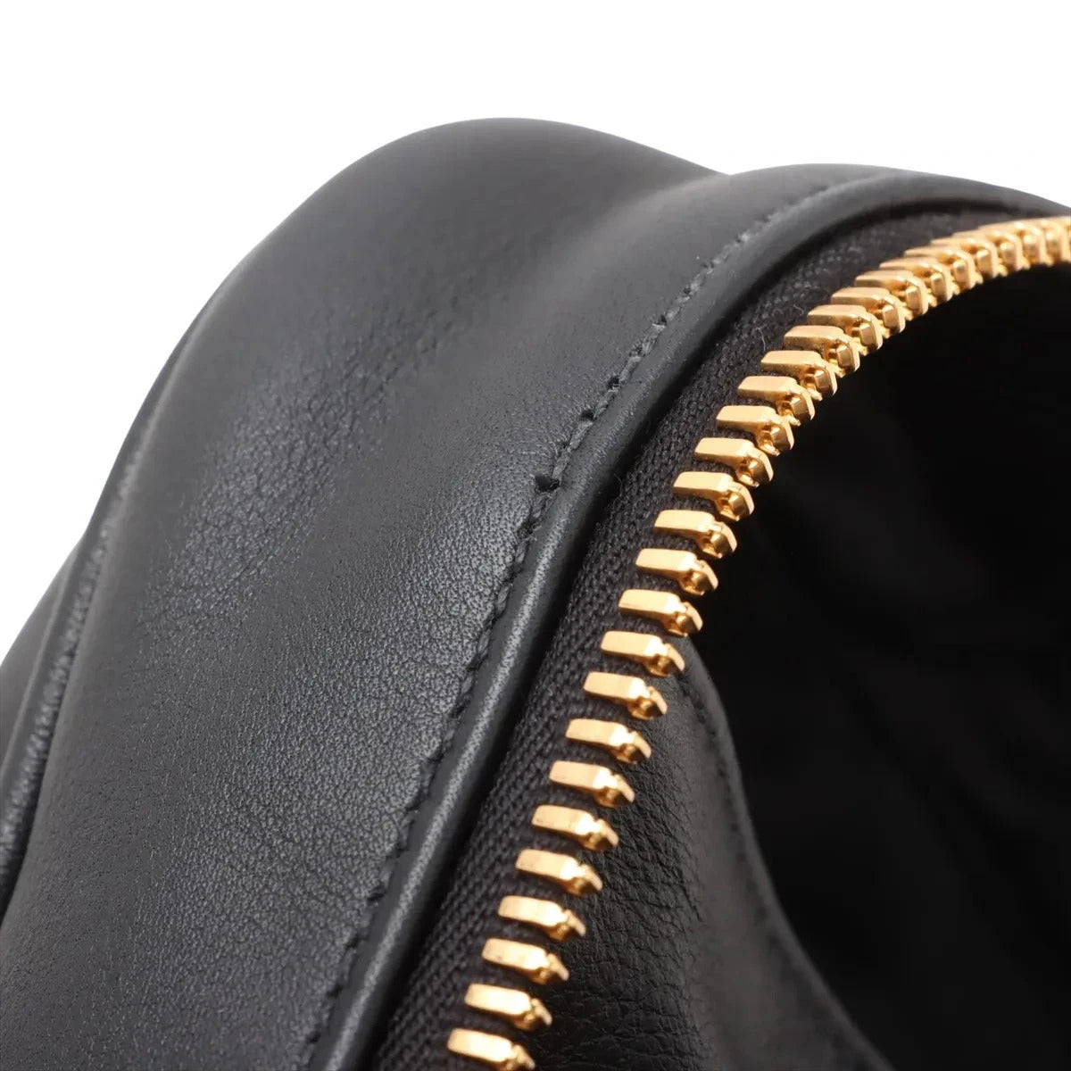 Pre-Loved Bowling Bag Handbag Leather with Gold Hardware, Black