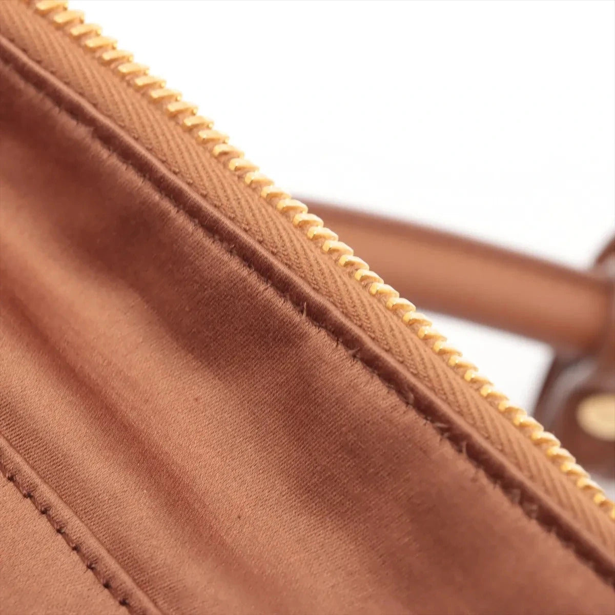 Pre-Loved Bowling Bag Handbag Leather with Gold Hardware, Brown