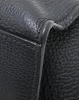 Pre-Loved Big Bag Tote Leather Small with Silver Hardware, Black