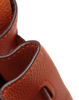 Pre-Loved Birkin Handbag Leather 35 with Palladium Hardware, Orange