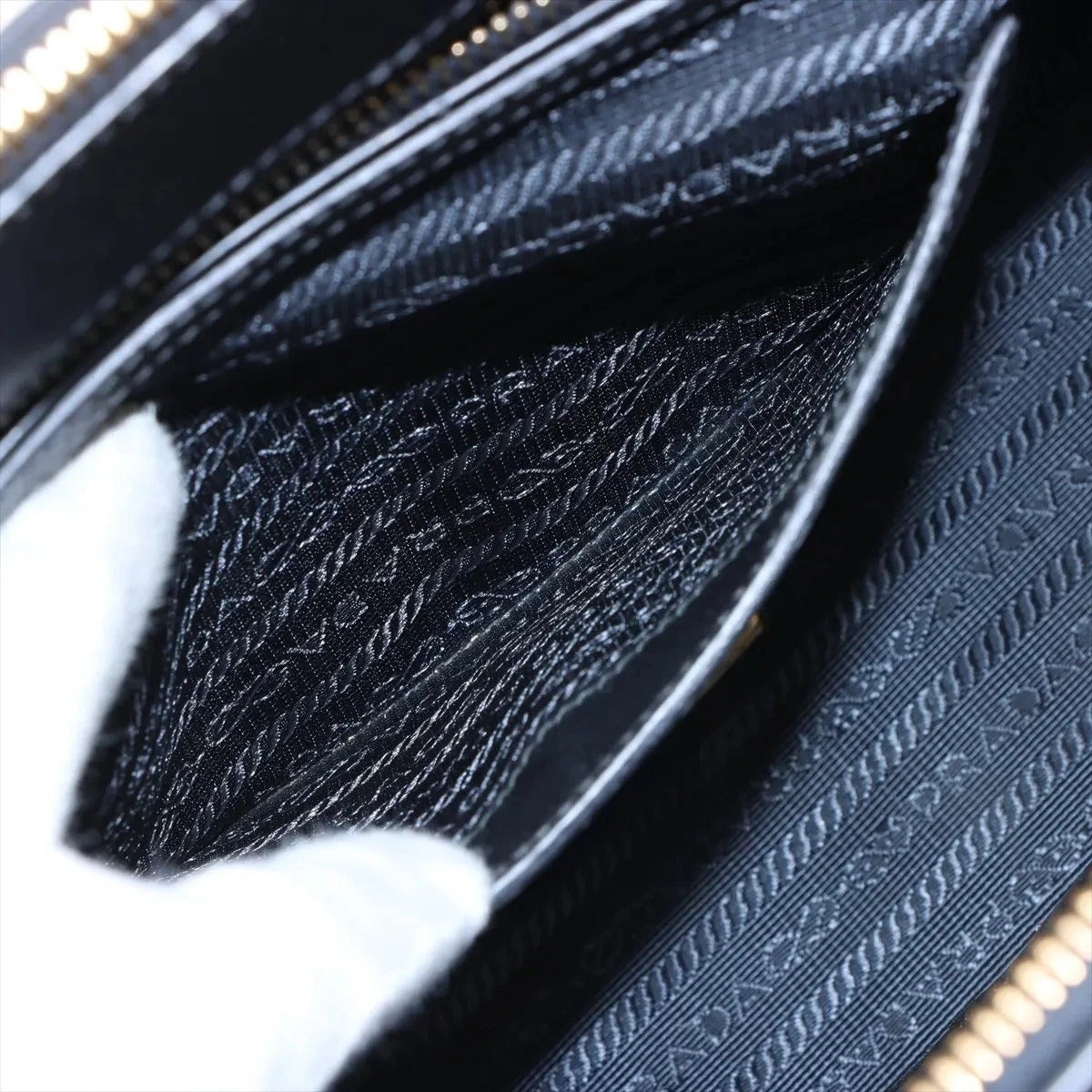 Pre-Loved Galleria Double Zip Tote Leather Medium with Gold Hardware, Black