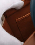 Pre-Loved Luggage Handbag Leather Nano with Silver Hardware, Cream Multicolor