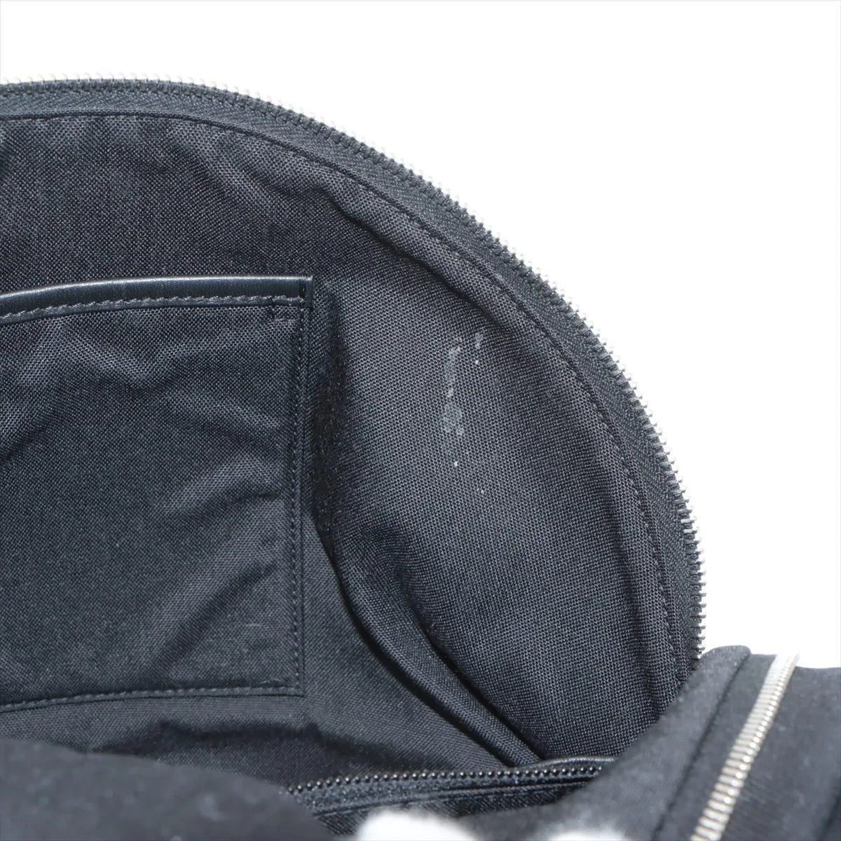Pre-Loved City Backpack Backpack Canvas Plain with Silver Hardware, Black