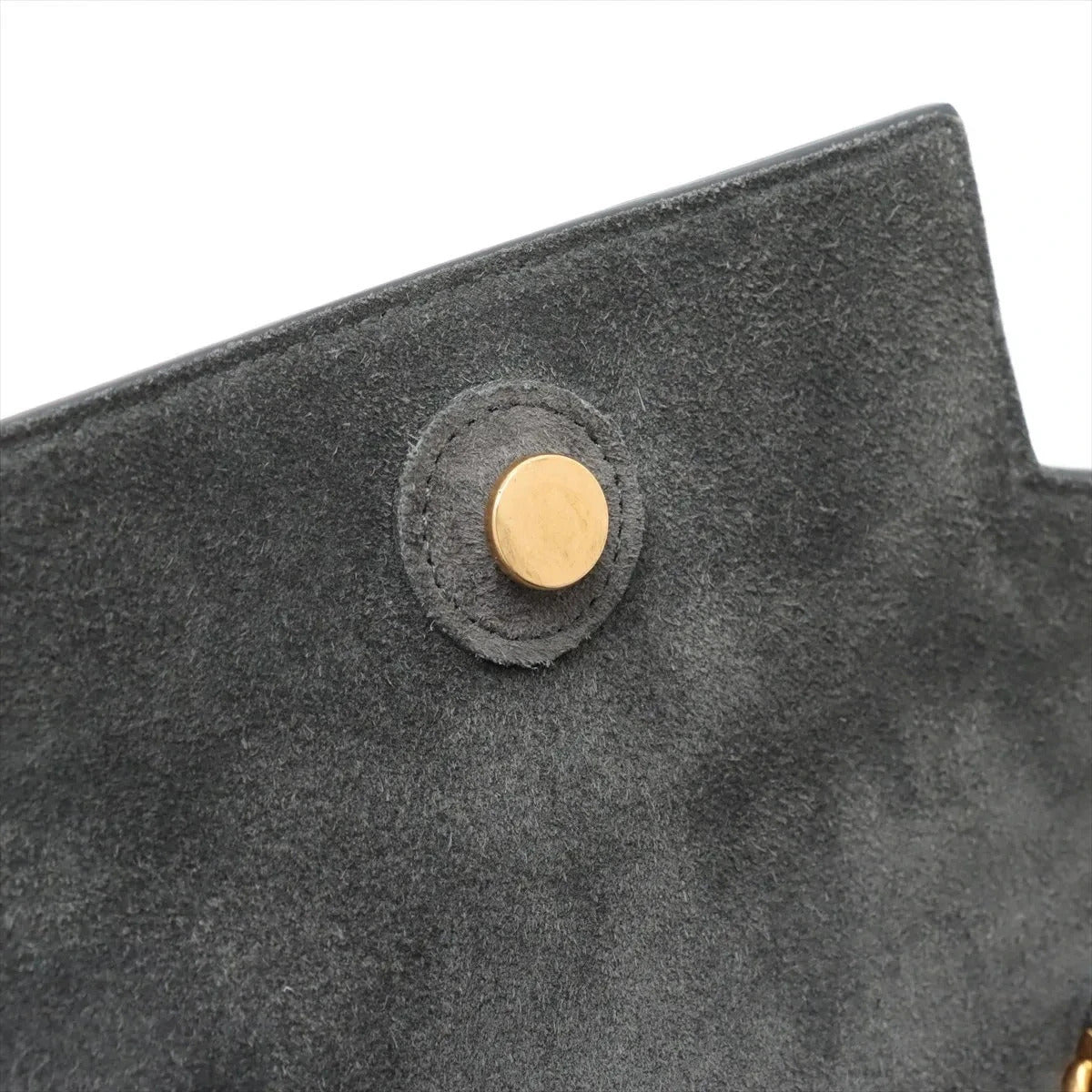 Pre-Loved Belt Bag Handbag Leather Micro with Gold Hardware, Gray