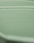 Pre-Loved Andiamo Handbag Intrecciato Leather Small with Gold Hardware, Mint Green