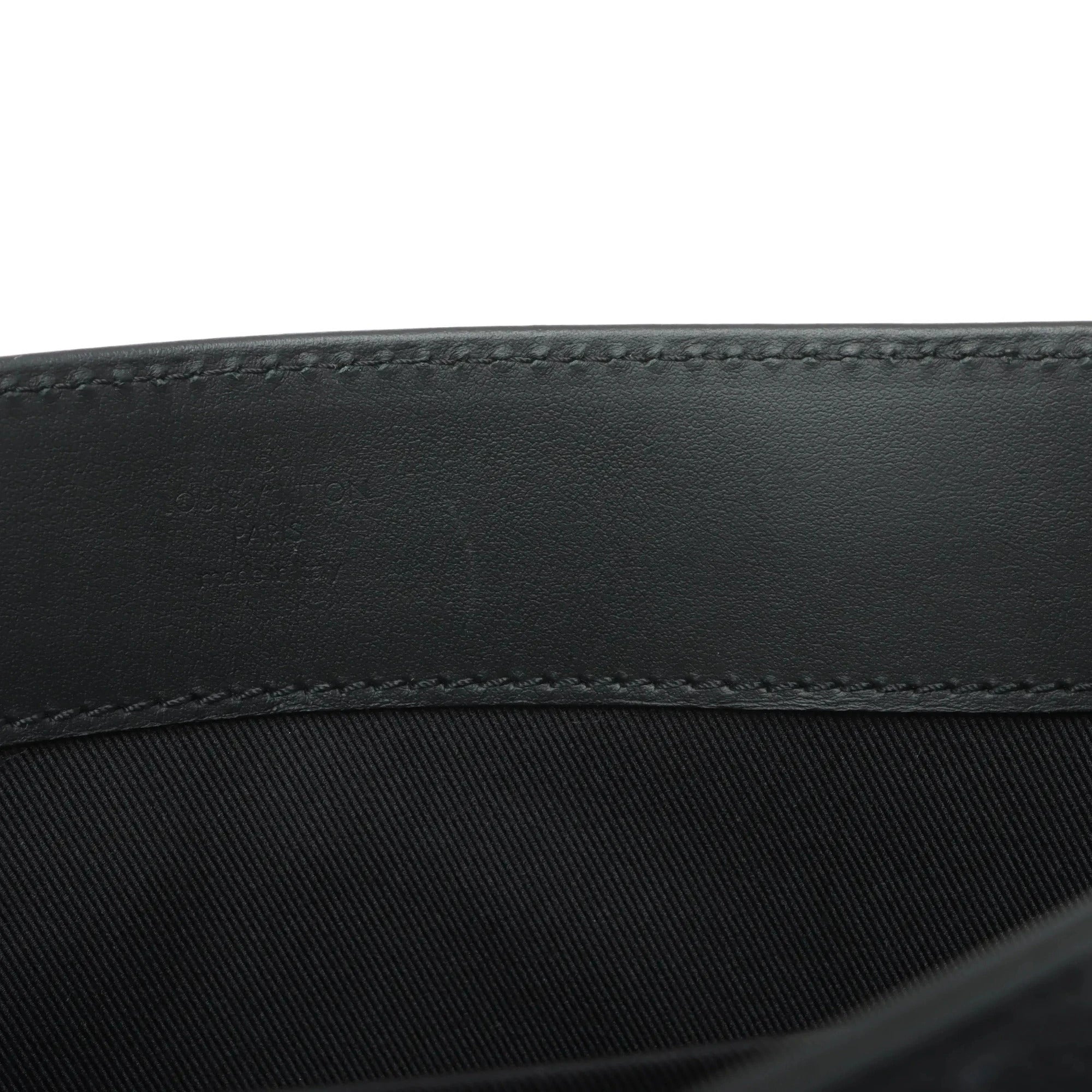 Pre-Loved Sac Plat Tote Monogram Coated Canvas with Silver Hardware, Black