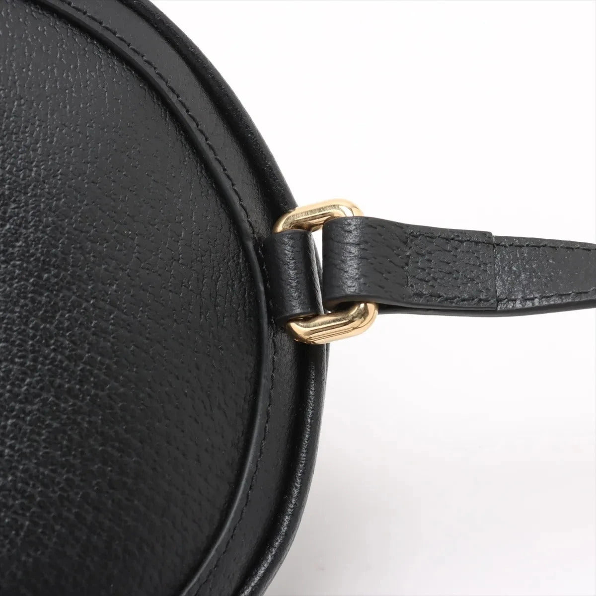 Pre-Loved Ophidia Backpack Leather Mini with Gold Hardware, Black