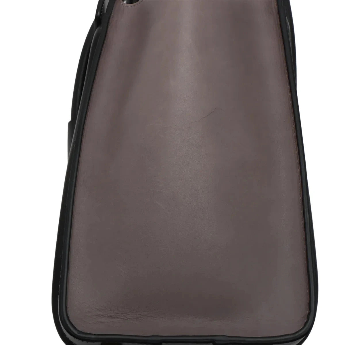 Pre-Loved Luggage Tote Leather Micro with Gold Hardware, Black and Grey