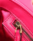 Pre-Loved GG Marmont Shoulder Bag Quilted Velvet Small with Aged Gold Hardware, Pink