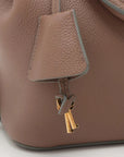 Pre-Loved Cabas Handbag Leather Small with Gold Hardware, Taupe