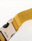 Pre-Loved Padded Nylon Triangle Sling Sling Bag Nylon with Silver Hardware, Yellow