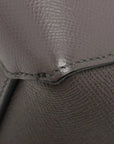 Pre-Loved Belt Bag Handbag Leather Micro with Gold Hardware, Gray