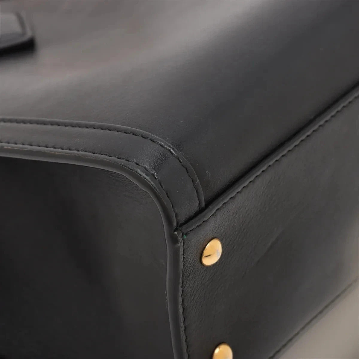 Pre-Loved Diana Bamboo Tote Leather Small with Gold Hardware, Black