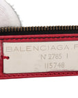 Pre-Loved City Handbag Leather with Matte Black Hardware, Red