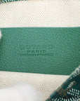 Pre-Loved Plumet Crossbody Bag Goyardine Chevron Coated Canvas with Silver Hardware, Green
