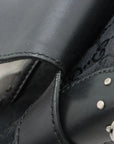 Pre-Loved Horsebit Chain Clutch Clutch Monogram Coated Canvas with Silver Hardware, Black