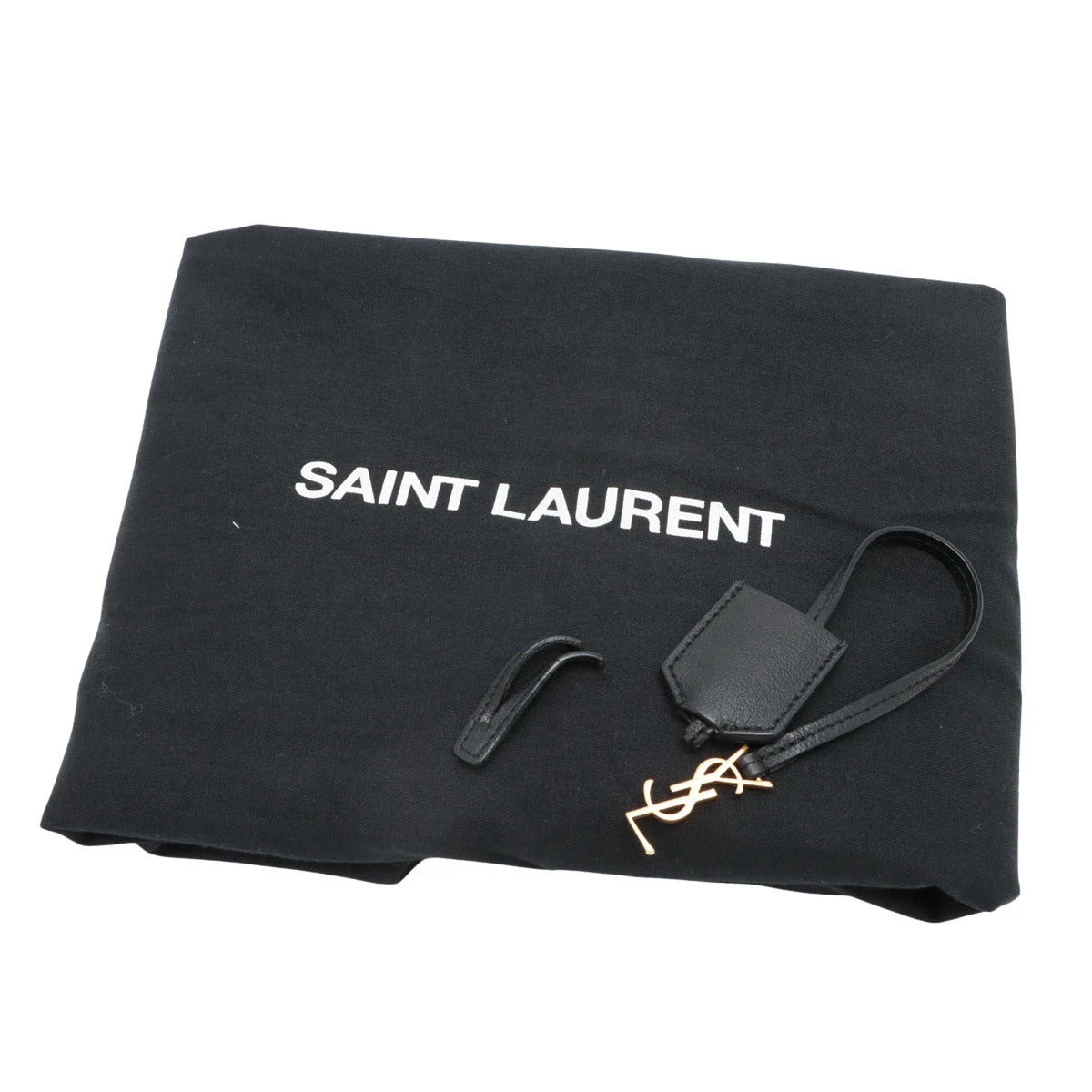 Pre-Loved Shopping Tote Leather with Gold Hardware, Black