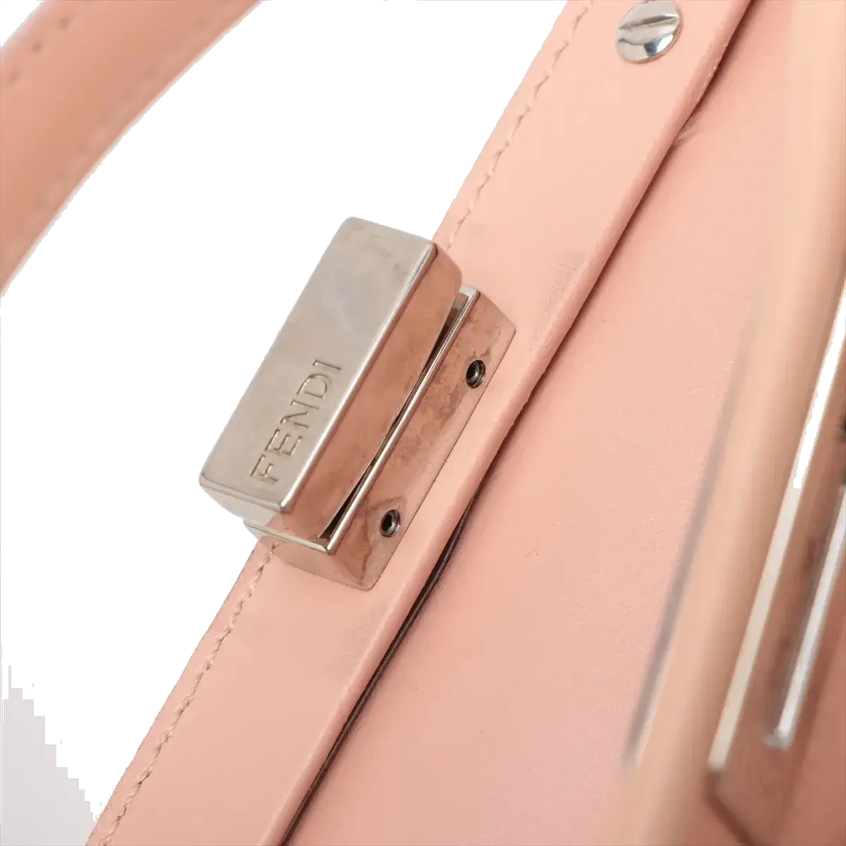 Pre-Loved Peekaboo Handbag Leather Mini with Silver Hardware, Pink