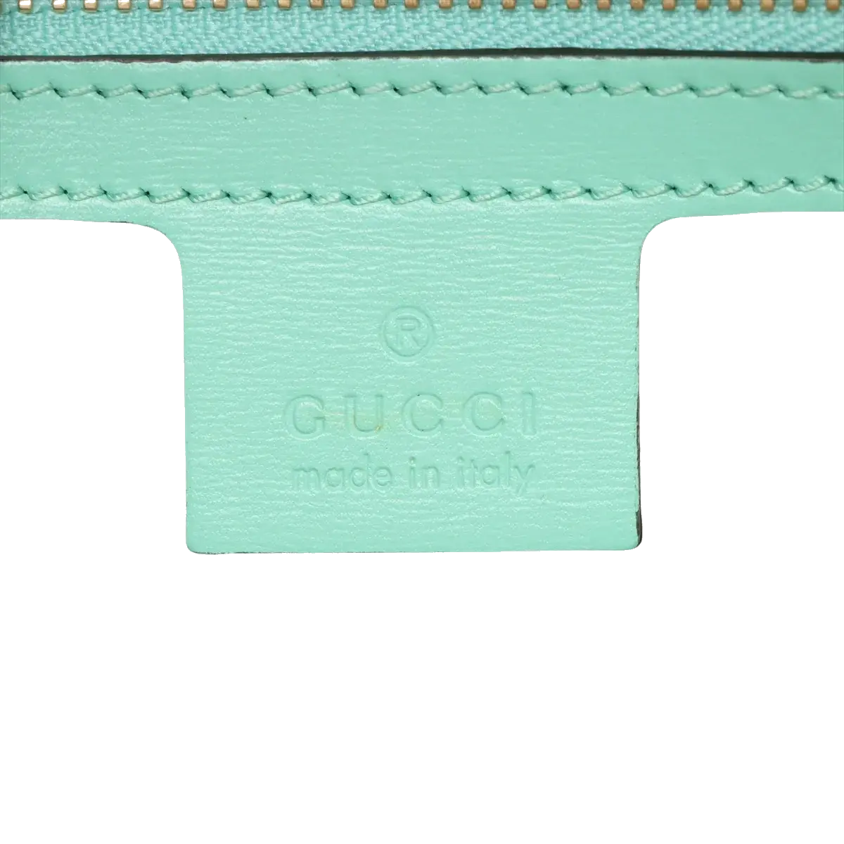 Pre-Loved Gucci 1955 Horsebit Handbag Leather Small with Gold Hardware, Mint Green