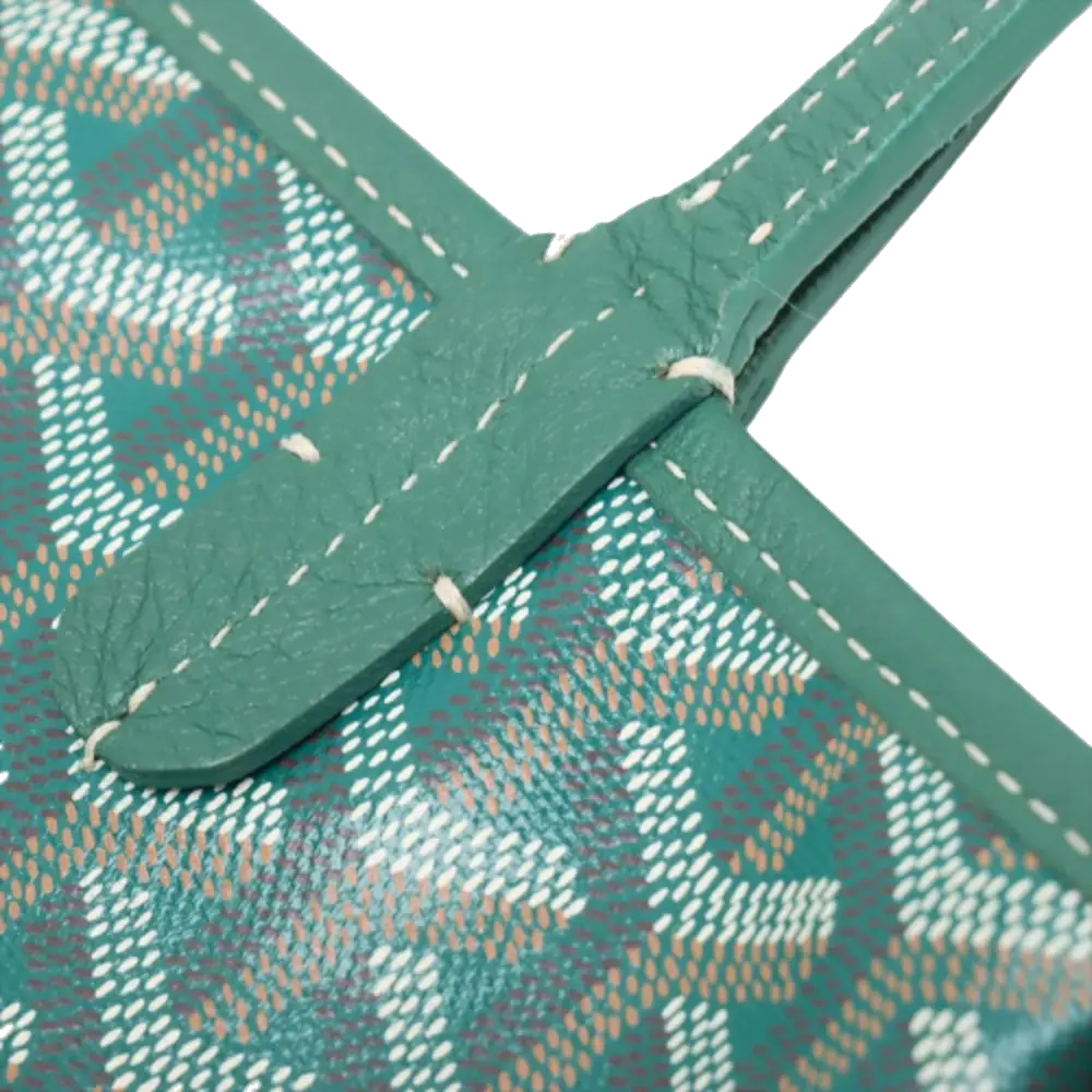 Pre-Loved Anjou Mini Tote Goyardine Coated Canvas Mini, Green