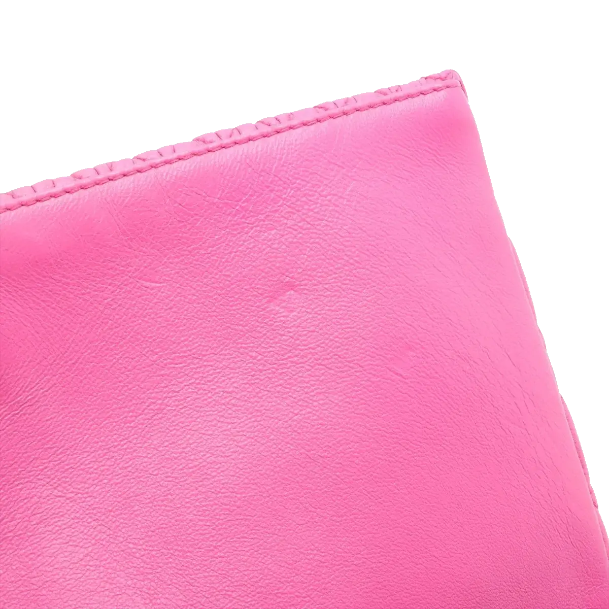 Pre-Loved Crystal Matelassé Shoulder Bag Matelassé Leather with Silver Hardware, Pink
