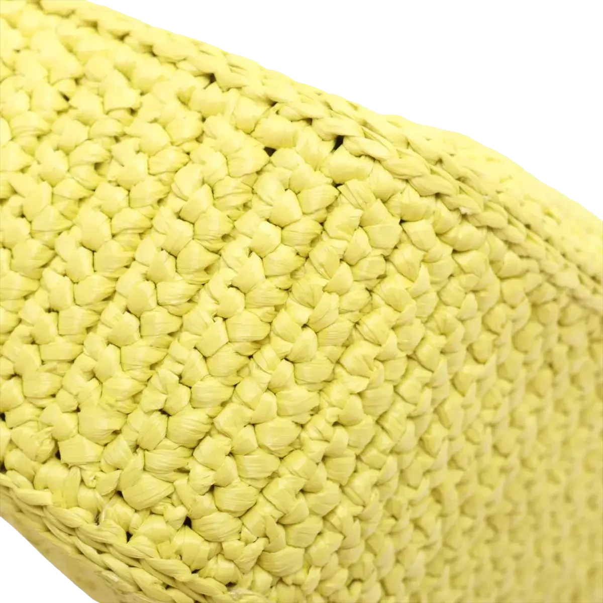 Pre-Loved Wander Hobo Shoulder Bag Raffia Mini with Gold Hardware, Yellow