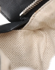Pre-Loved Puzzle Handbag Embroidered Leather Small with Silver Hardware, Black Multicolor