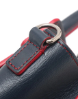 Pre-Loved Luggage Nano Handbag Leather Nano with Silver Hardware, Navy