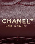 Pre-Loved Classic Double Flap Shoulder Bag Quilted Leather Medium with Gold Hardware, Black