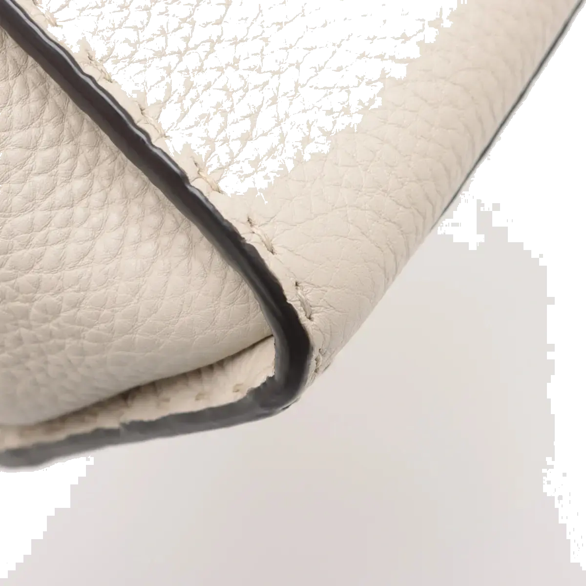 Pre-Loved Peekaboo Iconic Selleria Handbag Leather Small with Silver Hardware, Ivory