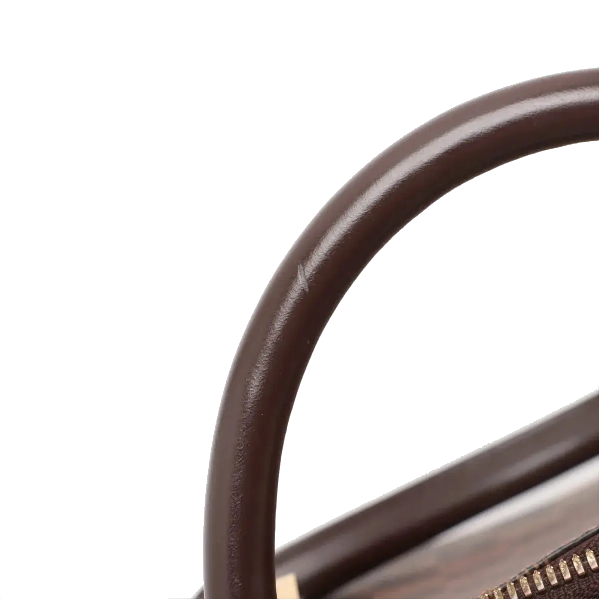 Pre-Loved Ribera MM Handbag Damier Coated Canvas MM with Gold Hardware, Brown