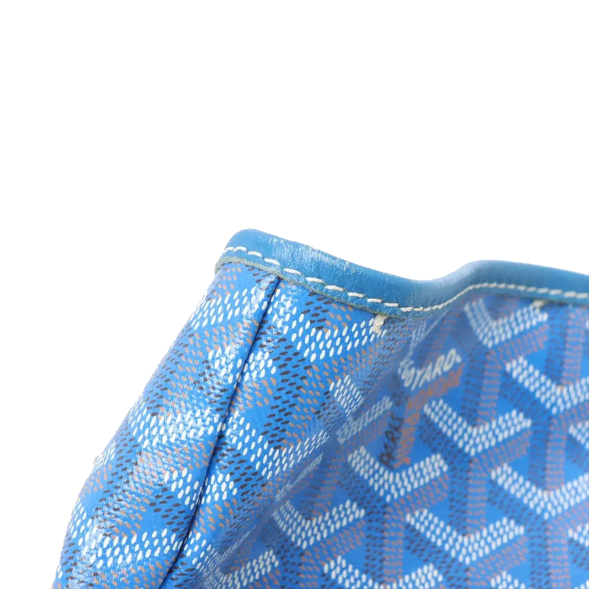 Pre-Loved Saint Louis Tote Goyardine Coated Canvas PM with Silver Hardware, Blue