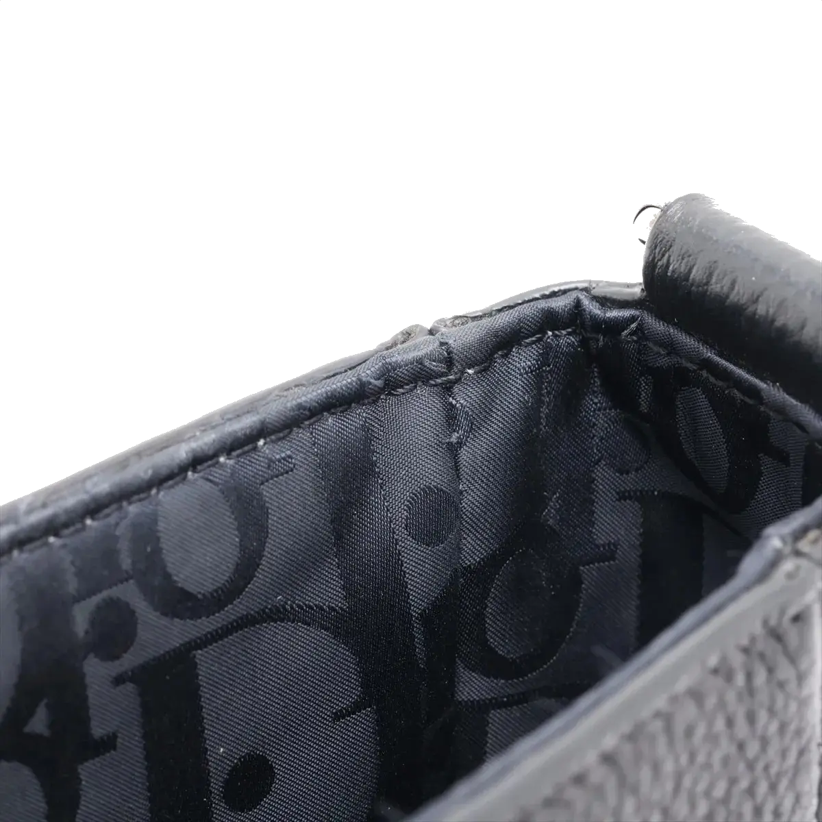 Pre-Loved Hit the Road Crossbody Bag Leather with Silver Hardware, Black