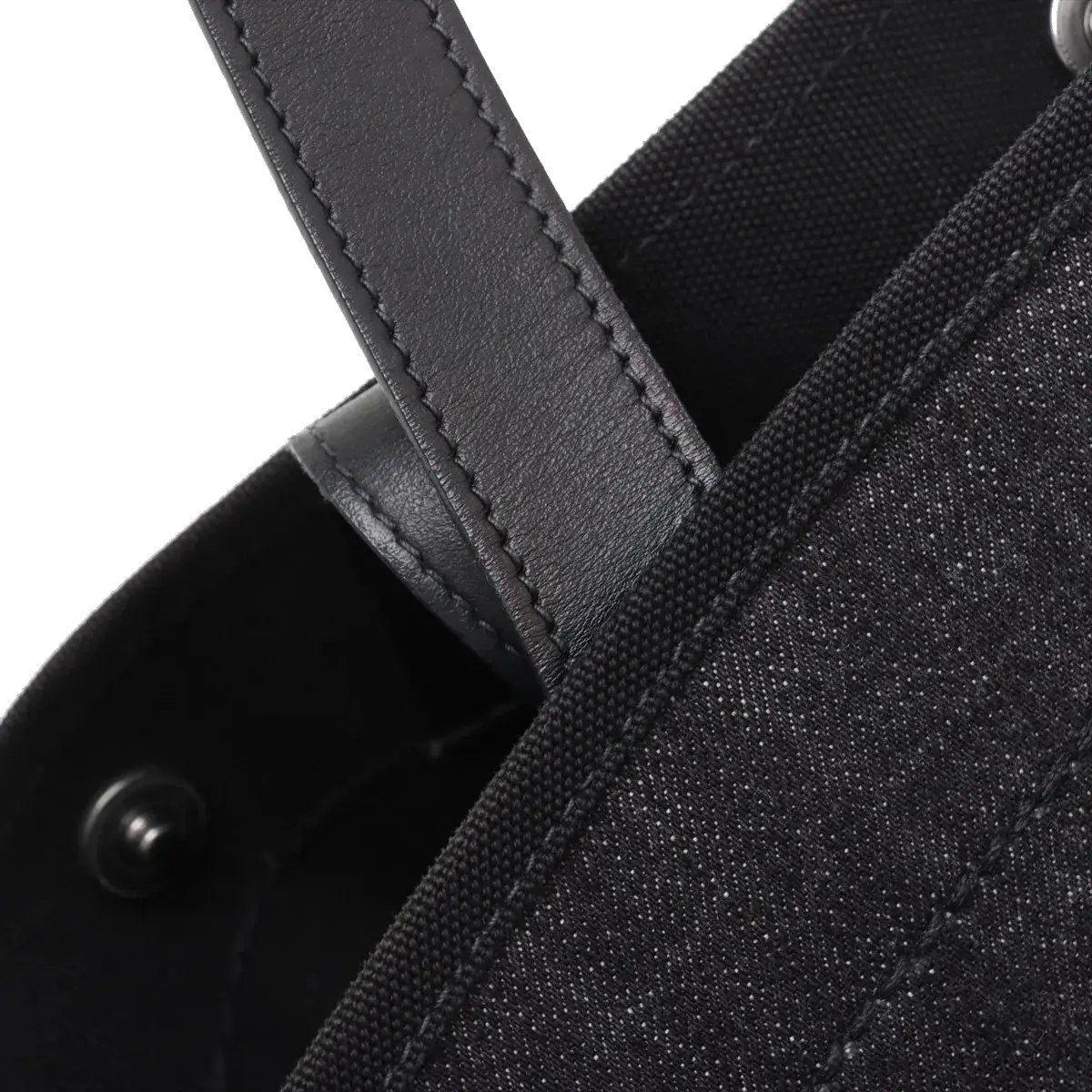 Pre-Loved Denim Tote Tote Denim with Silver Hardware, Black