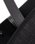 Pre-Loved Denim Tote Tote Denim with Silver Hardware, Black