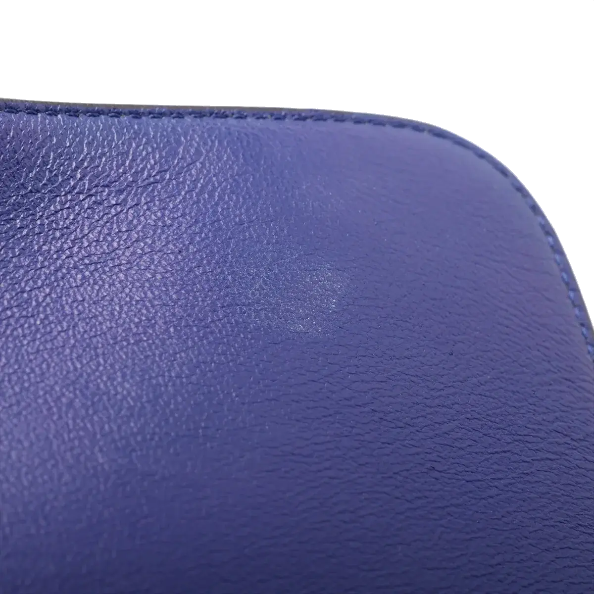 Pre-Loved Trapeze Handbag Leather Medium with Gold Hardware, Blue