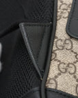 Pre-Loved GG Supreme Backpack GG Supreme Coated Canvas Small with Silver Hardware, Beige/Ebony