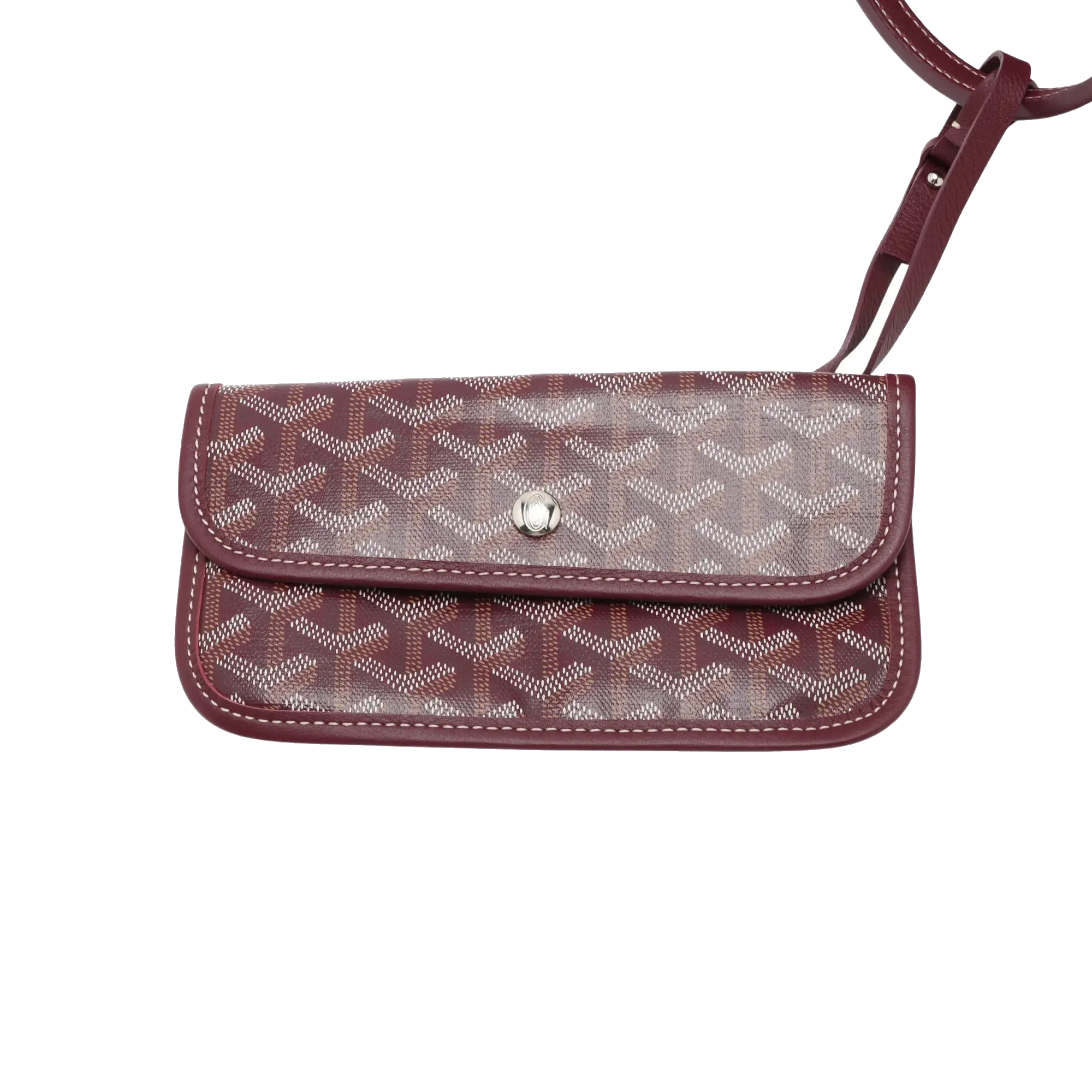 Pre-Loved Saint Louis Tote Goyardine Coated Canvas PM with Silver Hardware, Burgundy