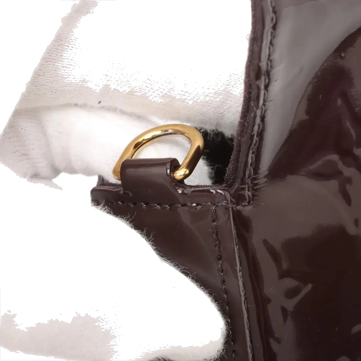 Pre-Loved Pochette Félicie Crossbody Bag Monogram Patent Leather with Gold Hardware, Amarante