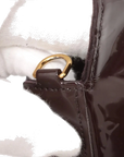 Pre-Loved Pochette Félicie Crossbody Bag Monogram Patent Leather with Gold Hardware, Amarante
