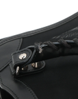 Pre-Loved Classic City Handbag Canvas Plain Mini with Silver Hardware, Black