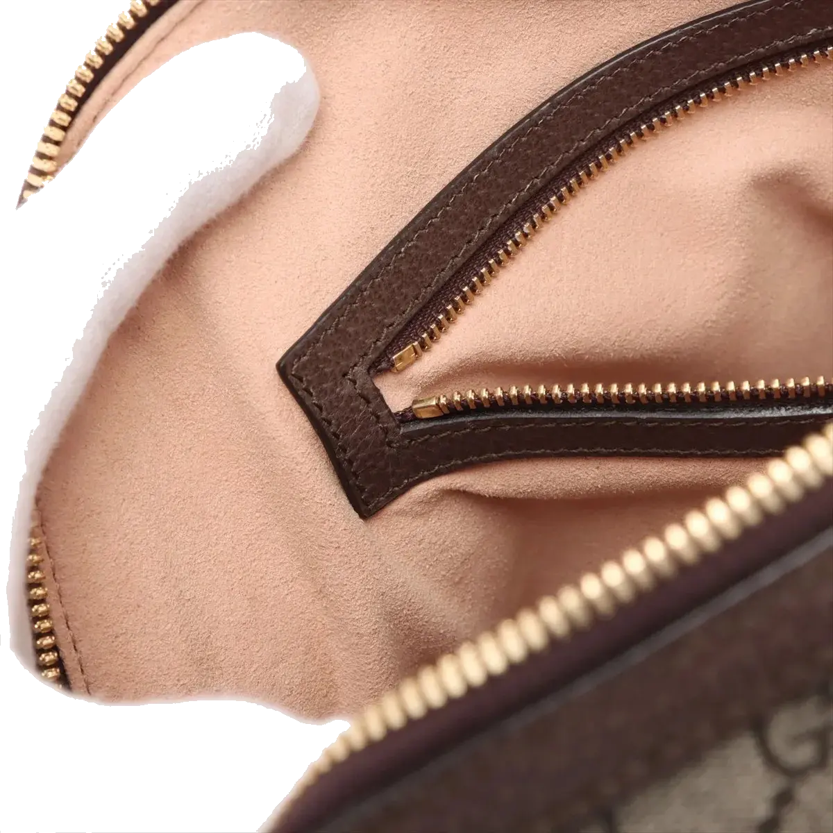 Pre-Loved Ophidia Handbag Monogram Coated Canvas Medium with Gold Hardware, Beige/Ebony